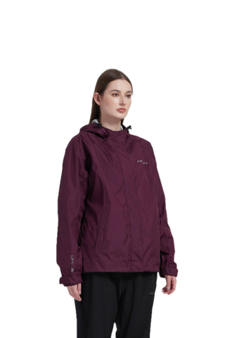 Rain Jacket with Taped Seam (Women’s, Burgundy)