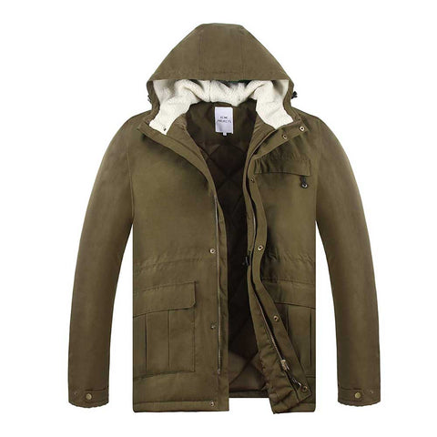 Parka 3M Thinsulate Winter Warm Snow Coat (Men’s, Olive Green)